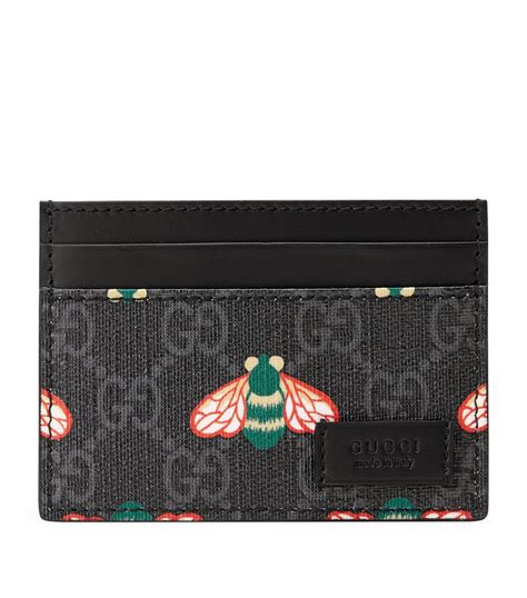 gucci gg supreme bees card case|Bee print GG Supreme card case .